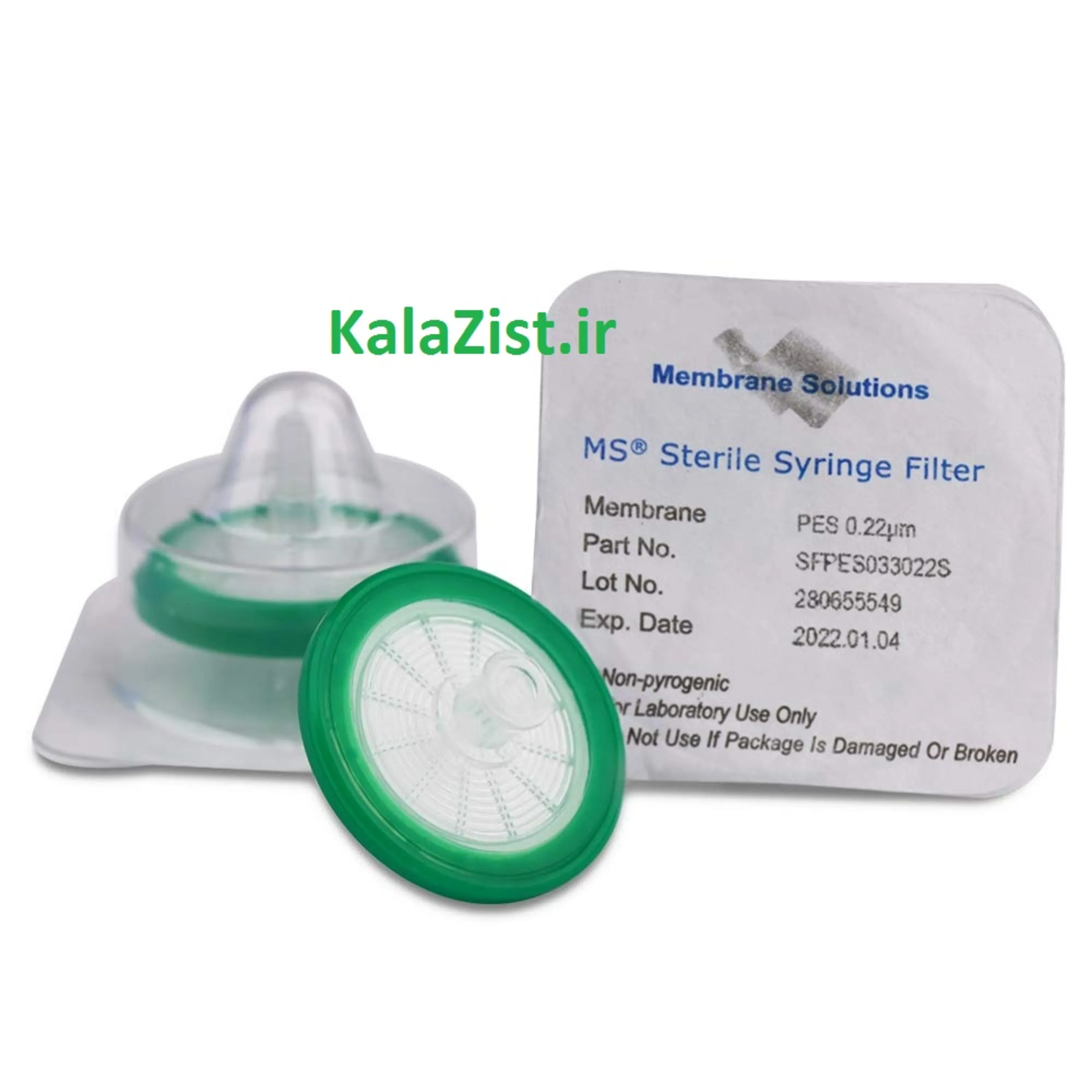 syringe filter فیلتر سر سرنگی PES kalazist کالا زیست syringe filter فیلتر سر سرنگی PES kalazist کالا زیست
